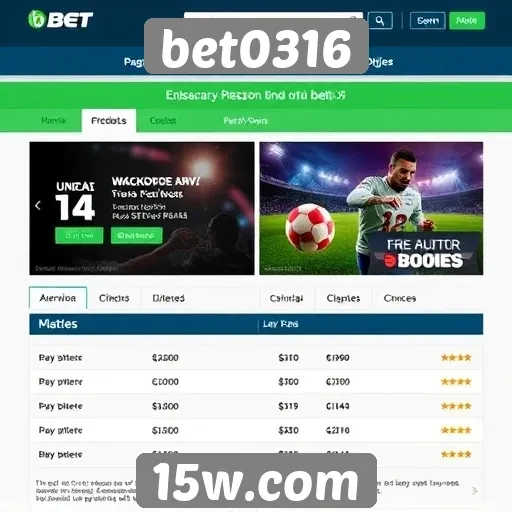 Ofertas promocionais disponíveis no bet0316